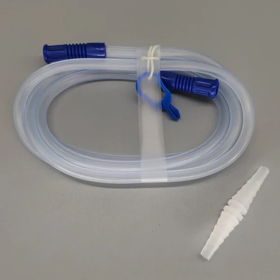 Tube de raccordement d'aspiration médicale sans latex en PVC de 180 cm