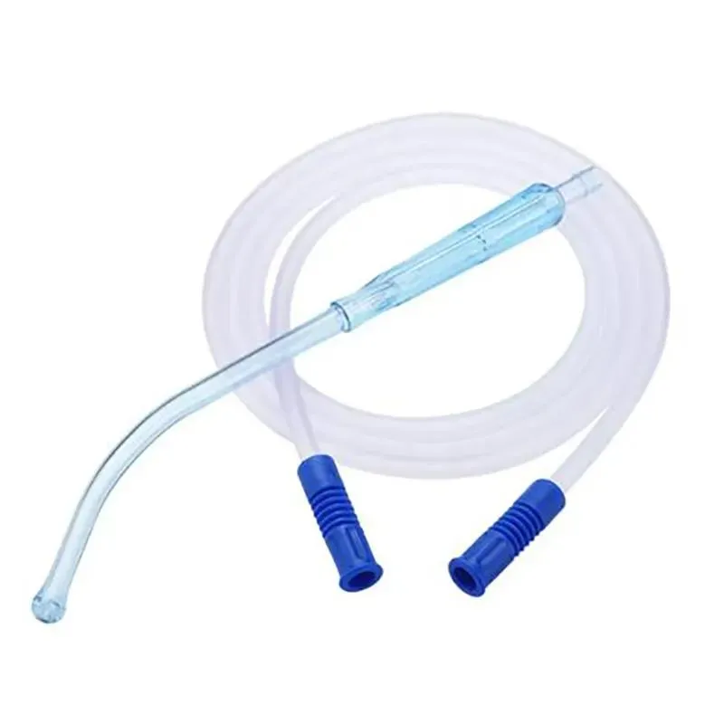 Tube de raccordement d'aspiration Yankauer à usage médical jetable avec ensemble de poignées Yankauer