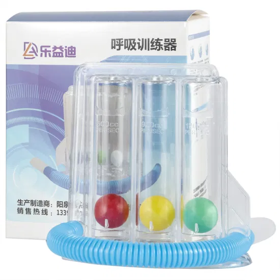 Spiromètre portatif d'incitation d'assistance médicale de haute qualité de prix d'usine de la Chine entraîneur d'exercice de respiration de poumon de respiration