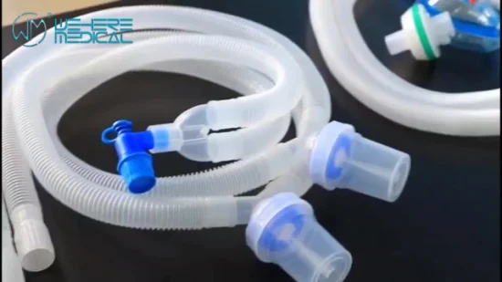 Circuit respiratoire de ventilateur d'anesthésie de fournitures médicales pliables pour ICU